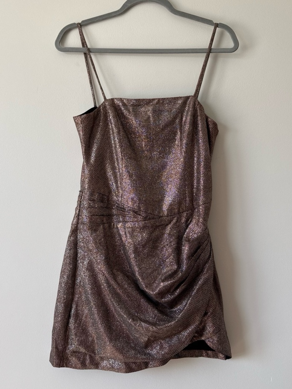 House of CB Socorro sparkle ruched mini dress